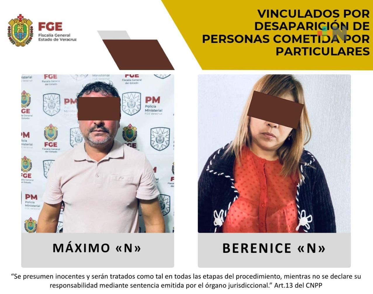 Berenice del Carmen «N» y Máximo «N»,  vinculados por desaparición de personas
