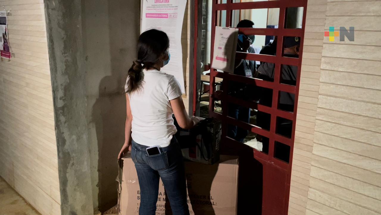 Arribó el primer paquete electoral al OPLE, en Jesús Carranza