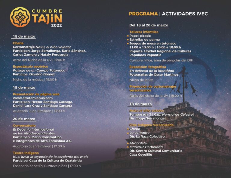 Ciclo de cine, exposición, teatro y conversatorios sobre afrodescendencia en Festival Cumbre Tajín 2022
