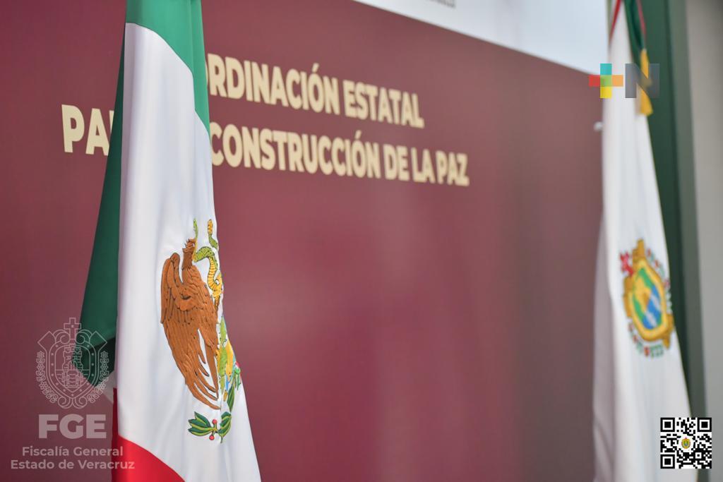 Sesiona la FGE en la Mesa de Coordinación Construcción de la Paz