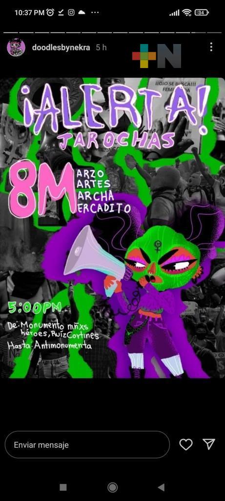 Organizan colectivos de mujeres marcha para el 8 de marzo en puerto de Veracruz