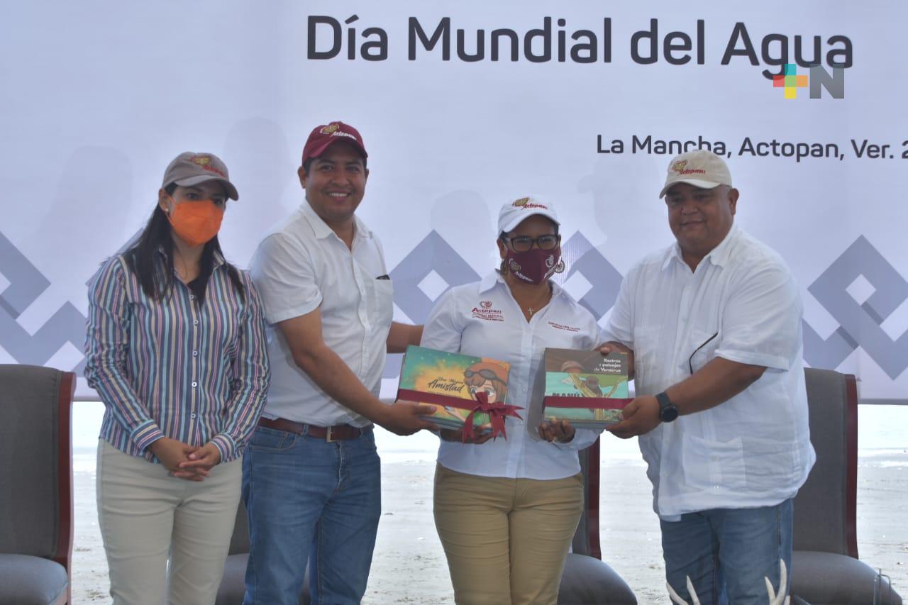 Editora de Gobierno acerca libros y cuidado del medio ambiente a niños y niñas, conmemorando el Día Mundial del Agua