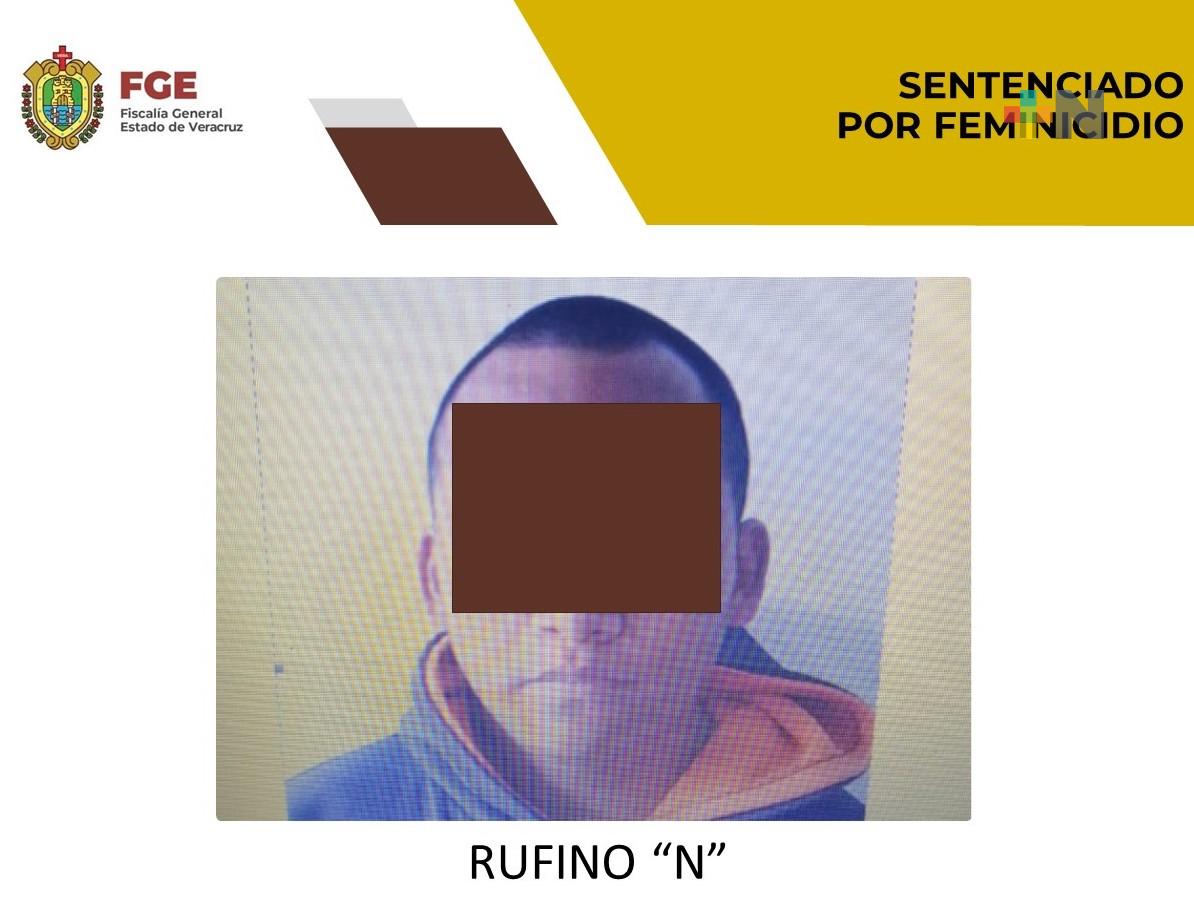 Obtiene FGE fallo condenatorio de 40 años contra feminicida, en Orizaba