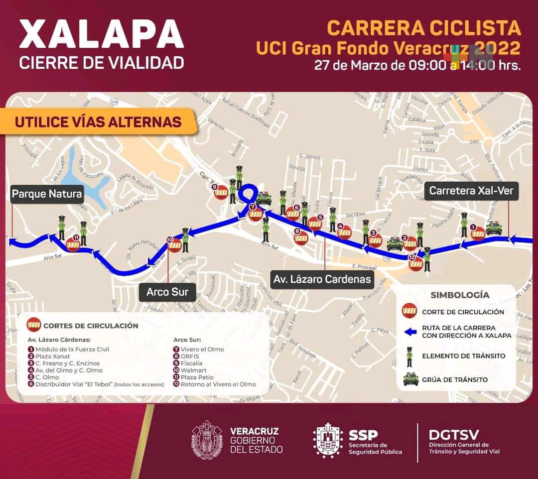 Por evento ciclista internacional, cerrarán avenida Lázaro Cárdenas este domingo