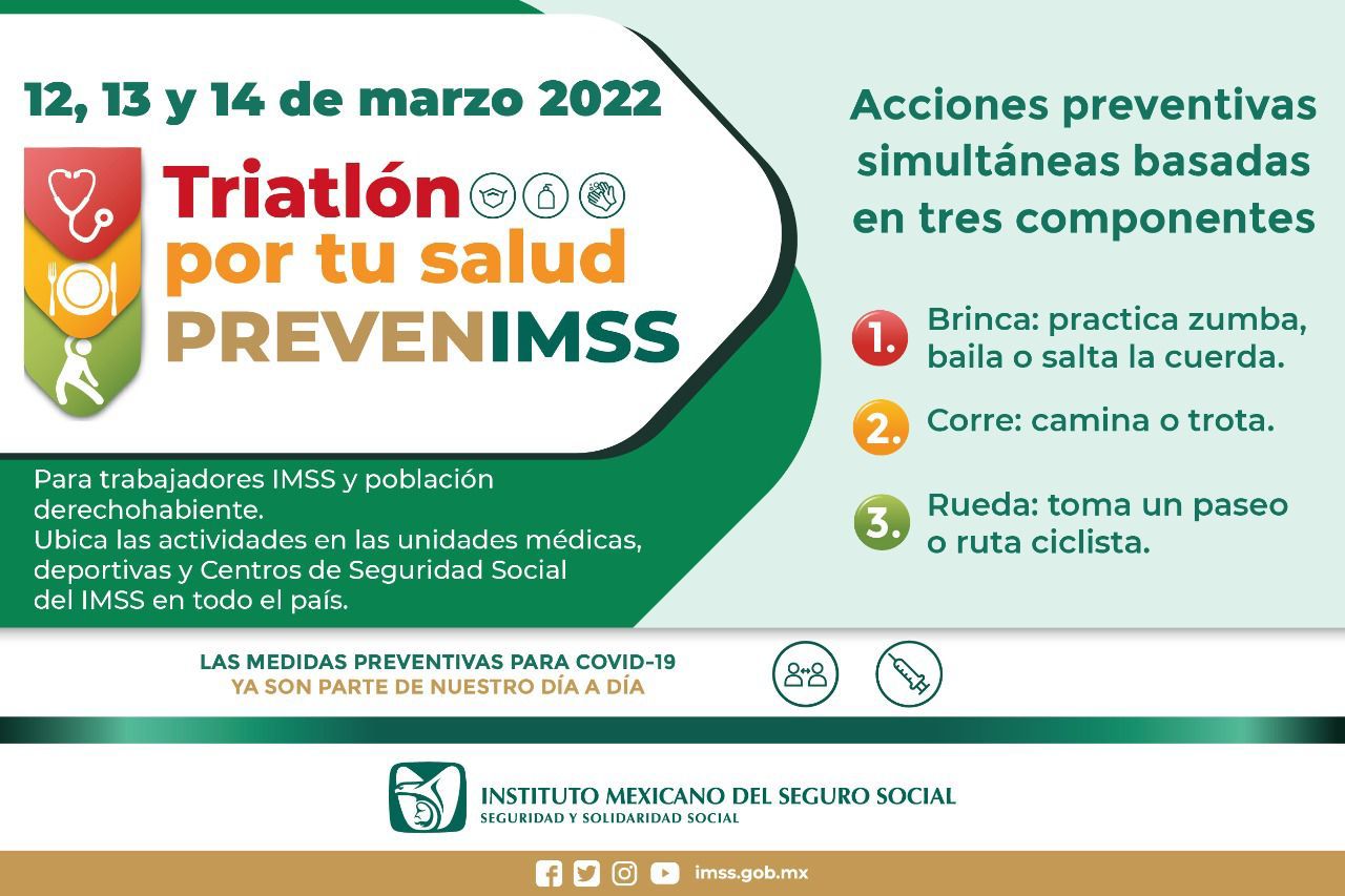 Realizará IMSS Veracruz Sur Triatlón de Salud en Orizaba, Córdoba y Coatzacoalcos