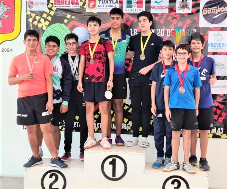Destaca Veracruz en Copa Chiapas 2022 de Tenis de Mesa