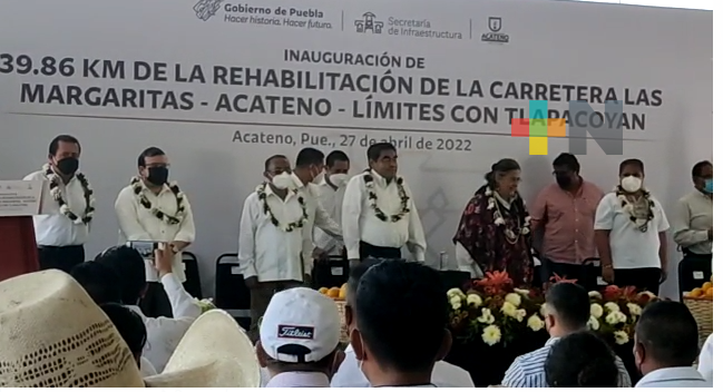 Gobernador de Puebla inauguró la carretera que comunica a municipios de ese estado con  Veracruz