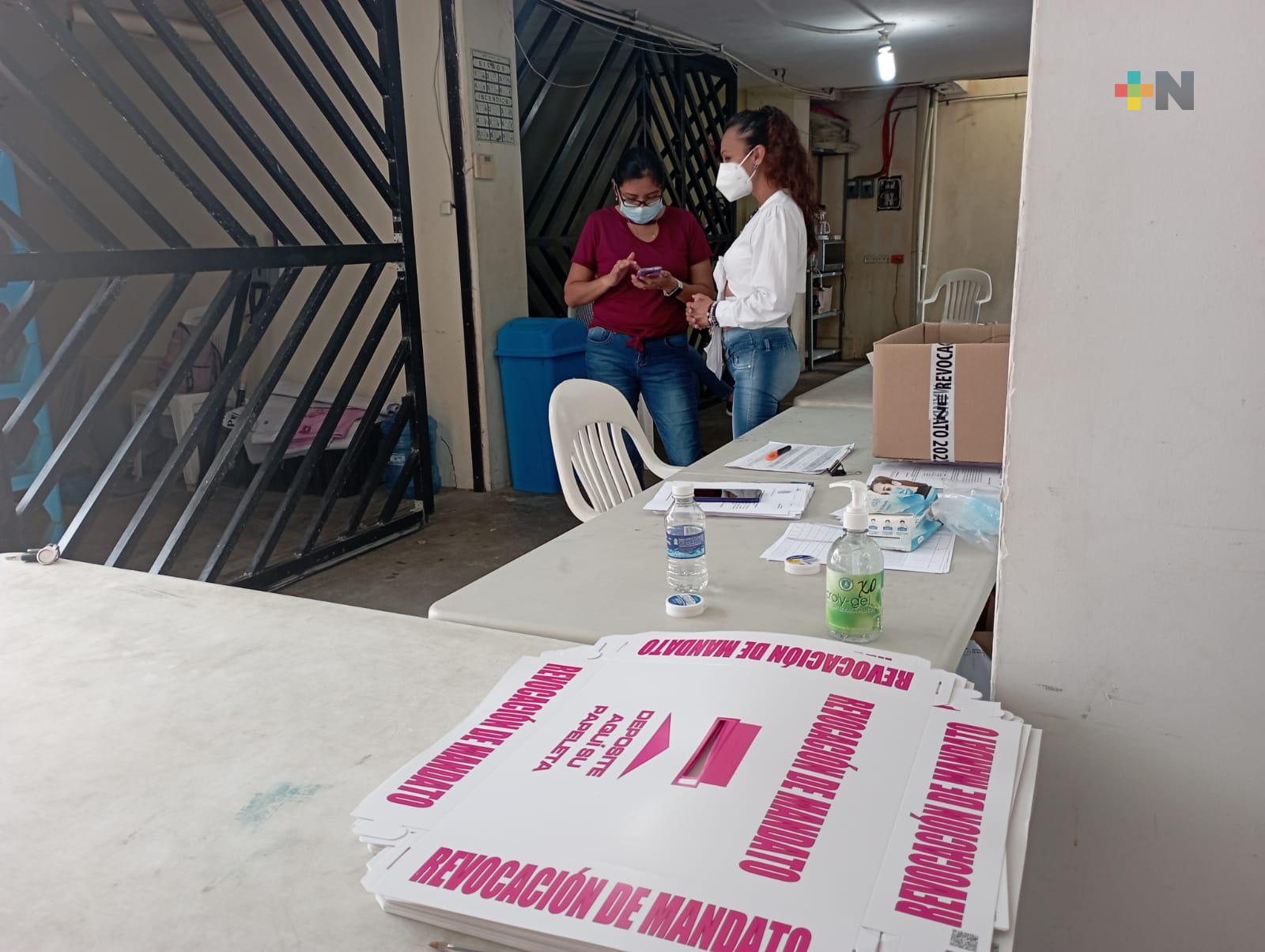 En Coatzacoalcos, INE inició entrega de paquetería electoral para Revocación de Mandato