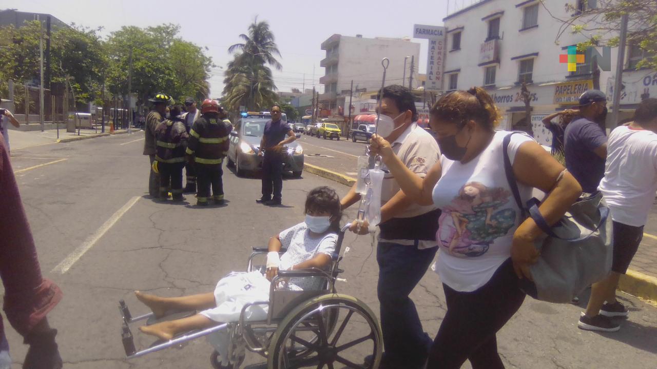 Por incendio evacuan a pacientes de Hospital Infantil del municipio de Veracruz