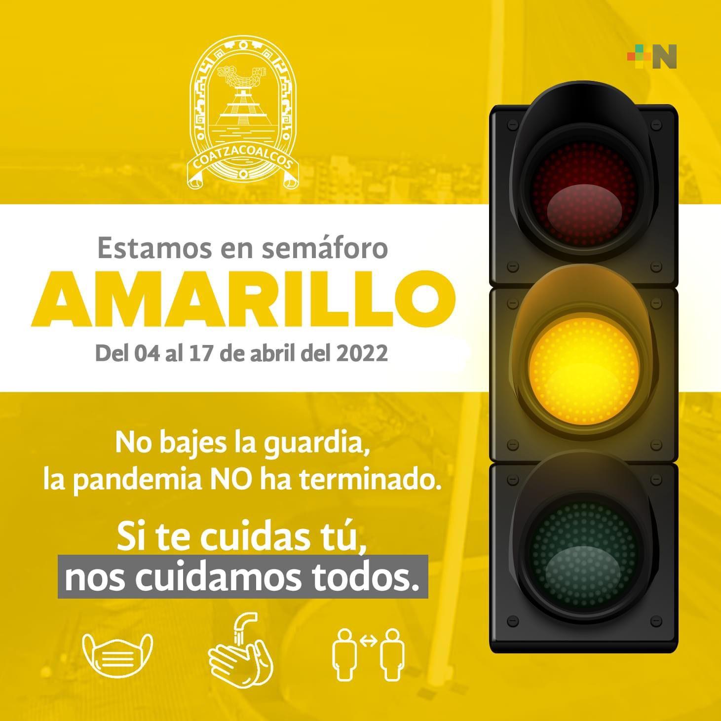 Durante dos semanas, Coatzacoalcos estará en semáforo epidemiológico amarillo