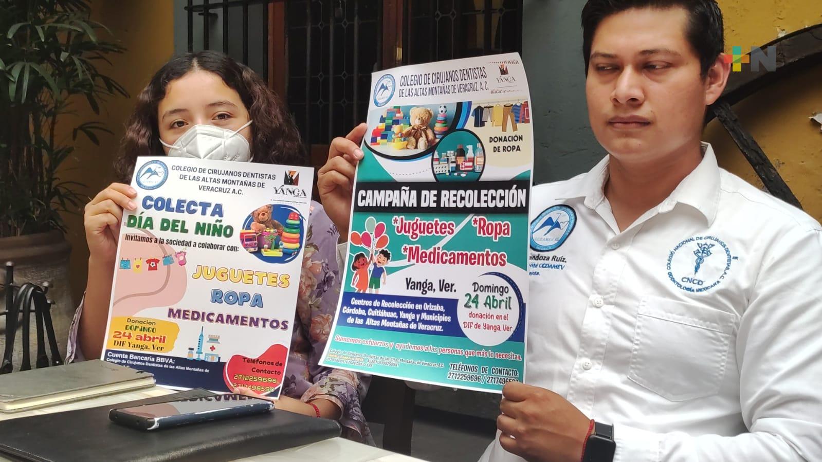 Dentistas de las Altas Montañas realizan colecta en favor de menores de Yanga