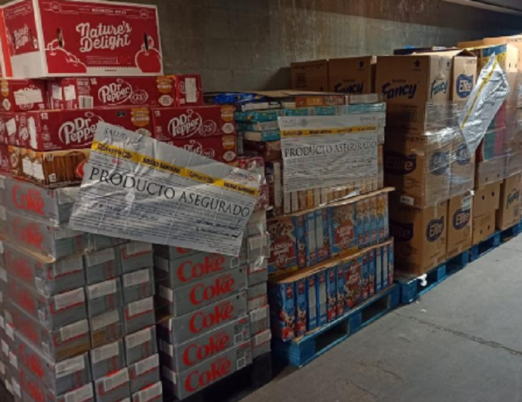 Autoridades inmovilizan más de 10 mil unidades de productos nacionales e importados