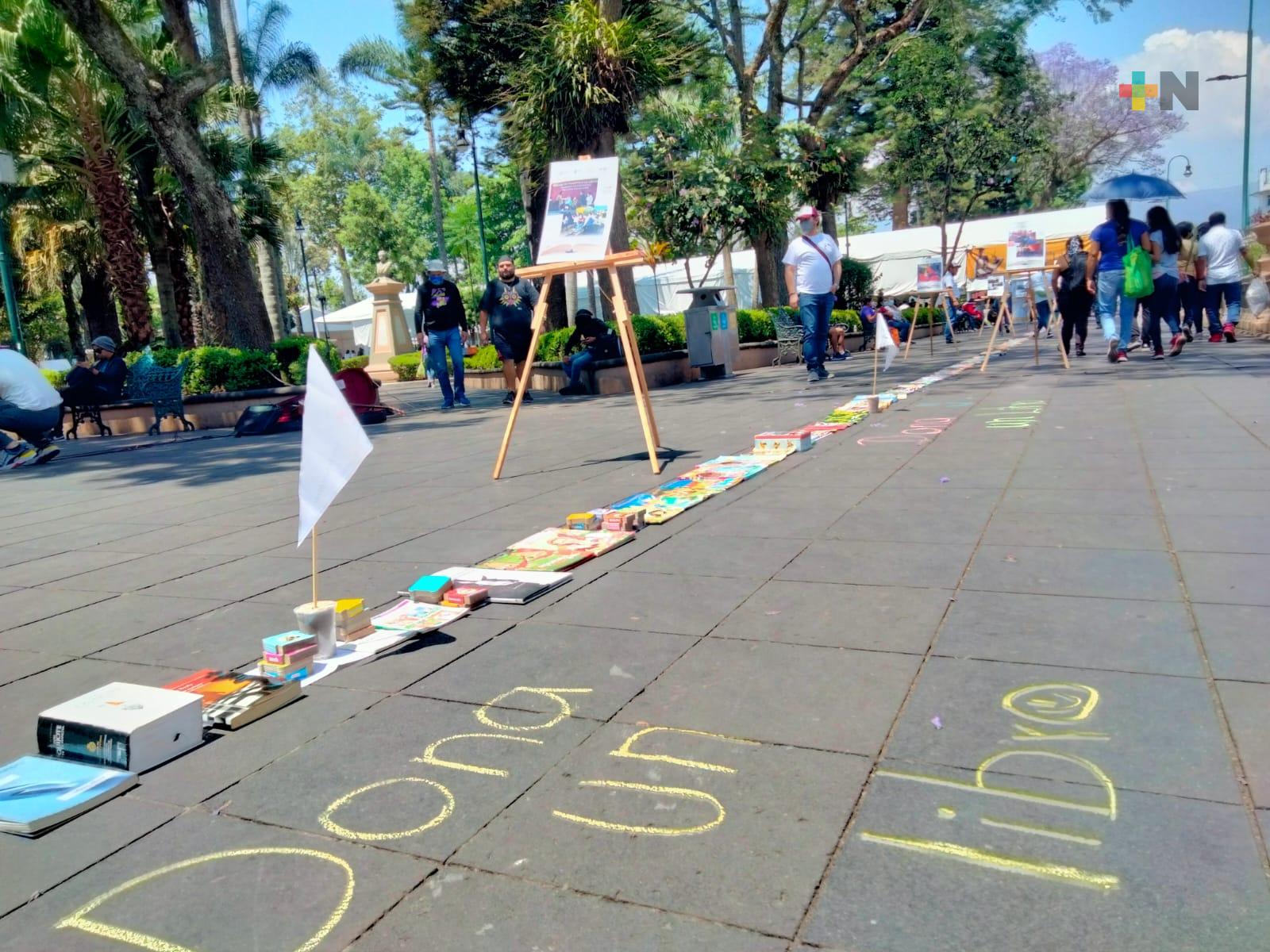 Brigada Mujeres Insurgentes realizó el kilómetro del libro en el parque Juárez