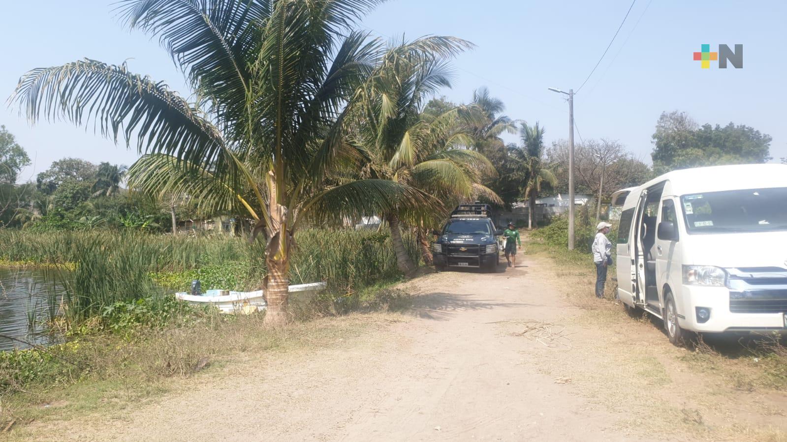 Fuerza Civil comenzó búsqueda de restos humanos en laguna Perené del puerto de Veracruz