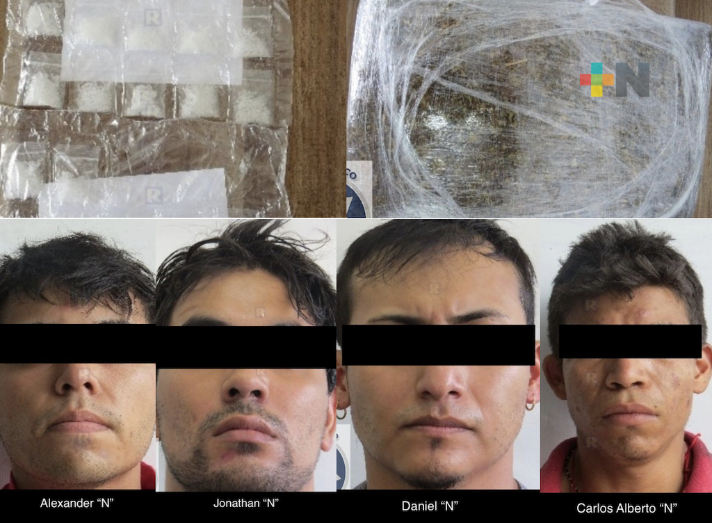 Detiene SSP a cuatro presuntos narcomenudistas y asegura dos vehículos en Córdoba