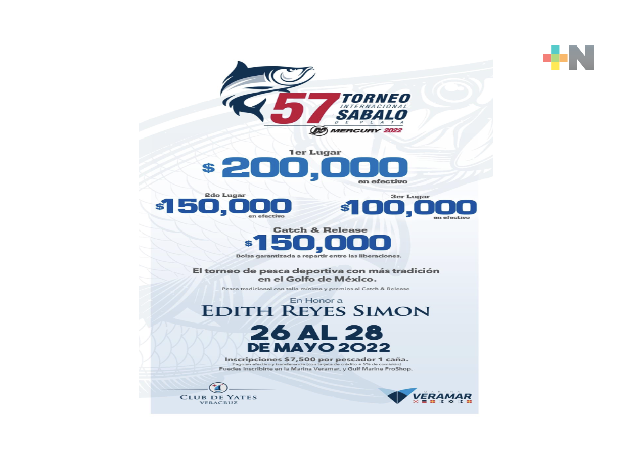 Anuncian atractiva premiación del Torneo Internacional del Sábalo de Plata 2022