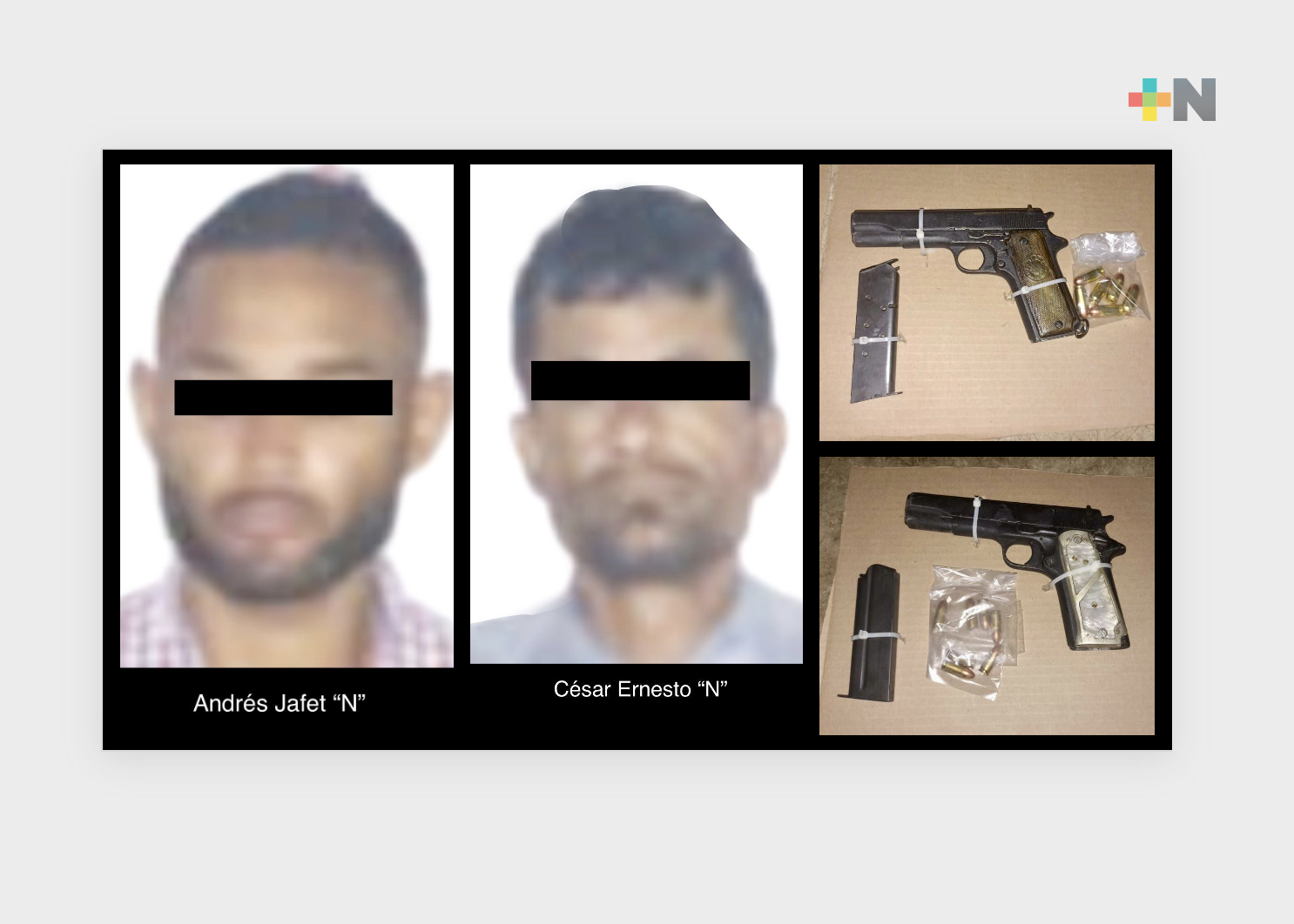 Detiene SSP a dos por presuntos delitos contra la salud y portación de armas