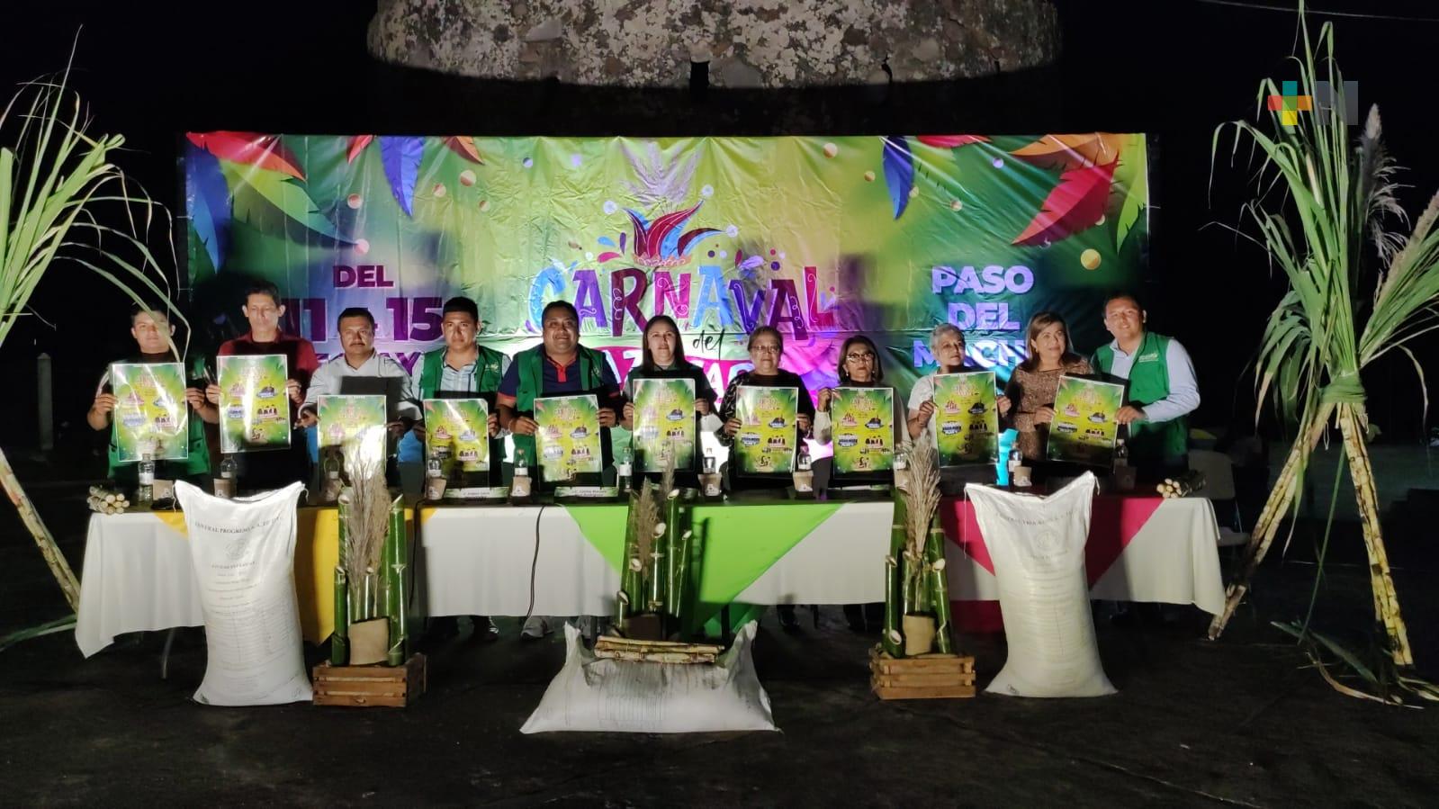 Del 11 al 15 de mayo, Carnaval del Azúcar en el municipio de Paso del Macho