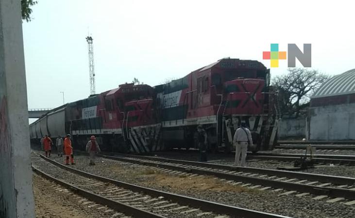 Choque entre trenes se registra en puerto de Veracruz