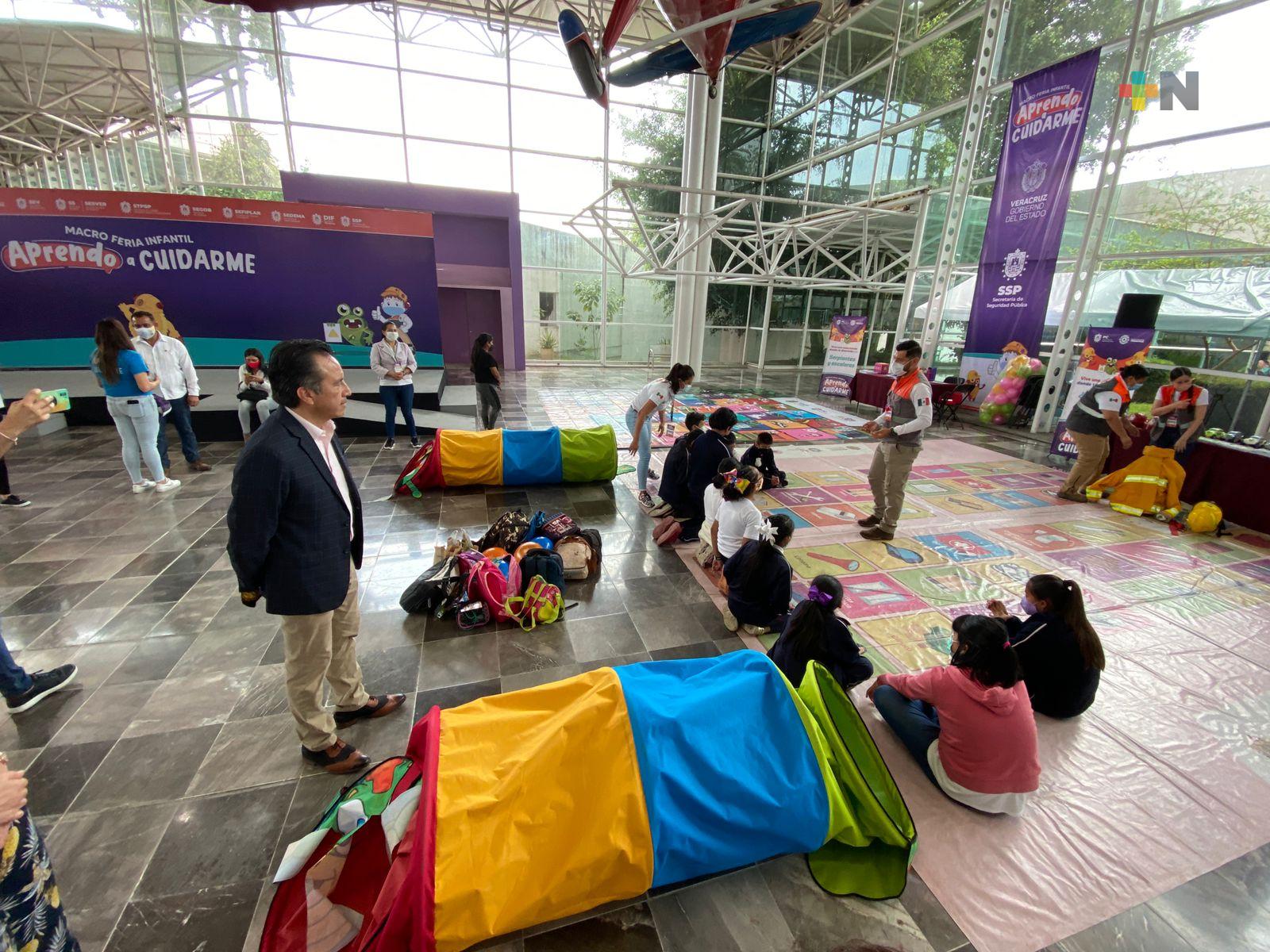 Gobernador Cuitláhuac García visita de nueva cuenta la Macro Feria Infantil “Aprendo a cuidarme”