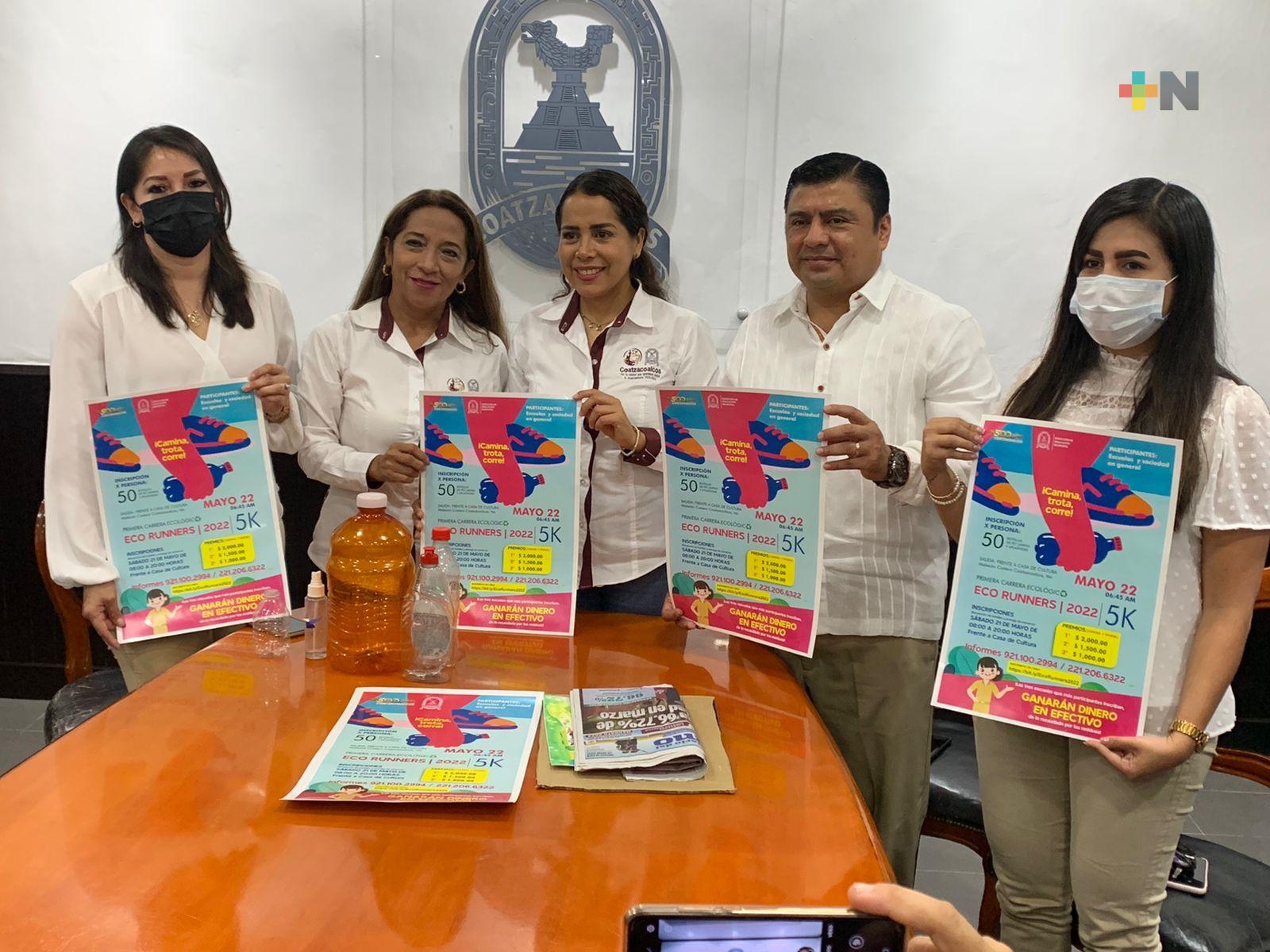 Inscripción a carrera «Eco Runners 2022» de Coatza será entregando 50 botellas de «pet»