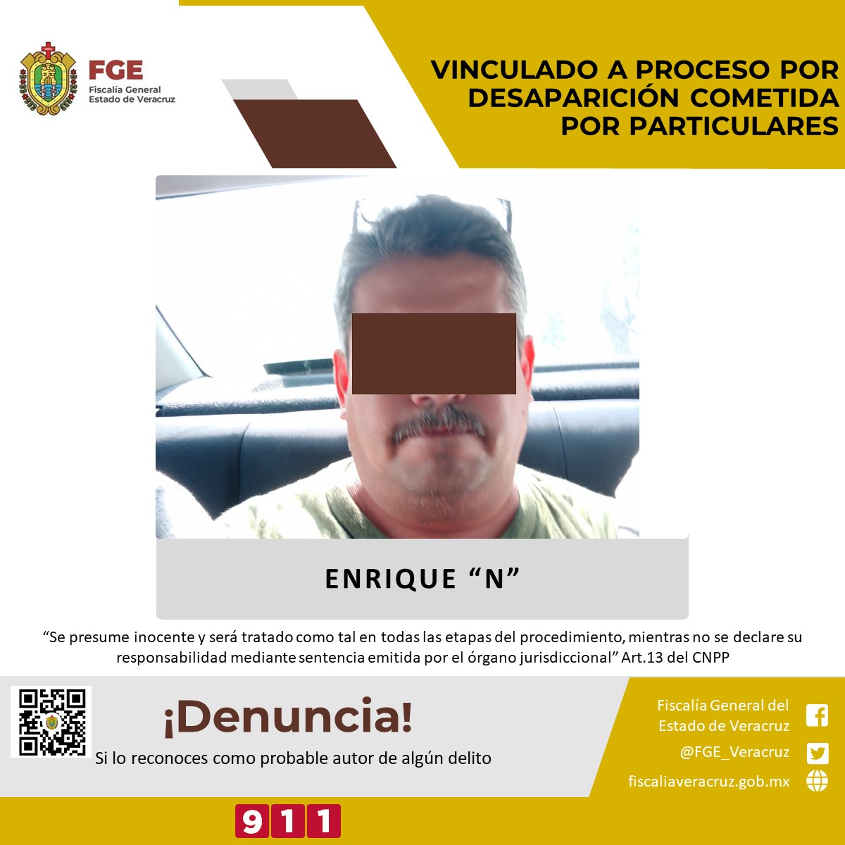 Lo vinculan a proceso por desaparición cometida por particulares