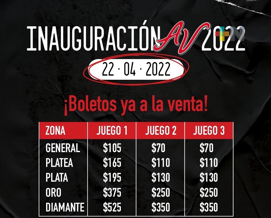 El Águila inicia de venta de boletos para juego inaugural, ante Pericos