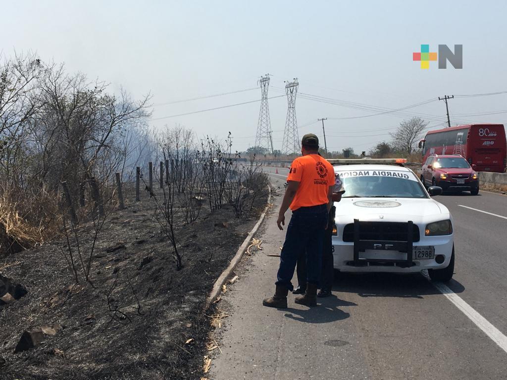 PC atendió incendio de pastizal en Puente Nacional
