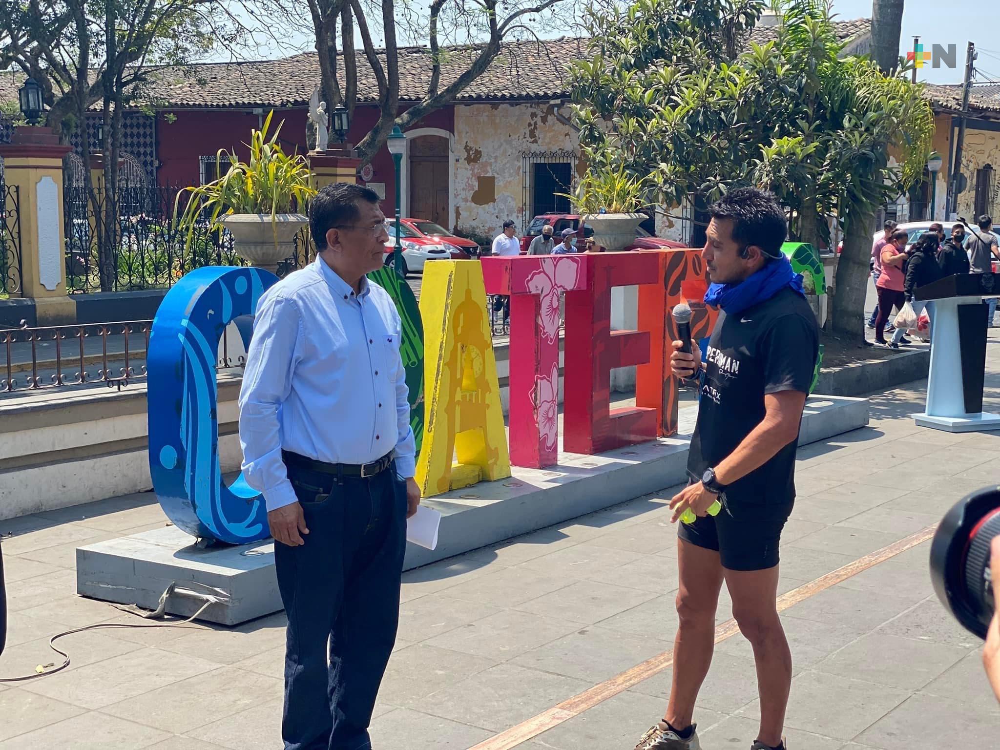 Daniel Almanza corrió por Coatepec, con su proyecto Super Human