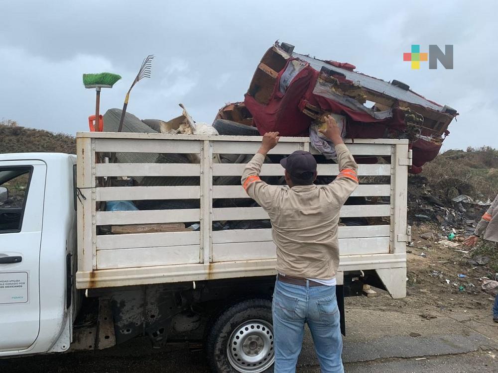 Jornada de patio limpio recolectó 25 toneladas de cacharros en Coatzacoalcos