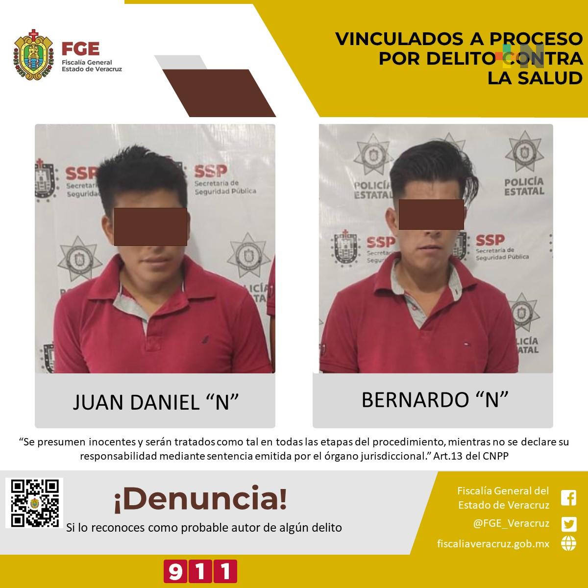 Obtiene FGE dos vinculaciones por delito contra la salud