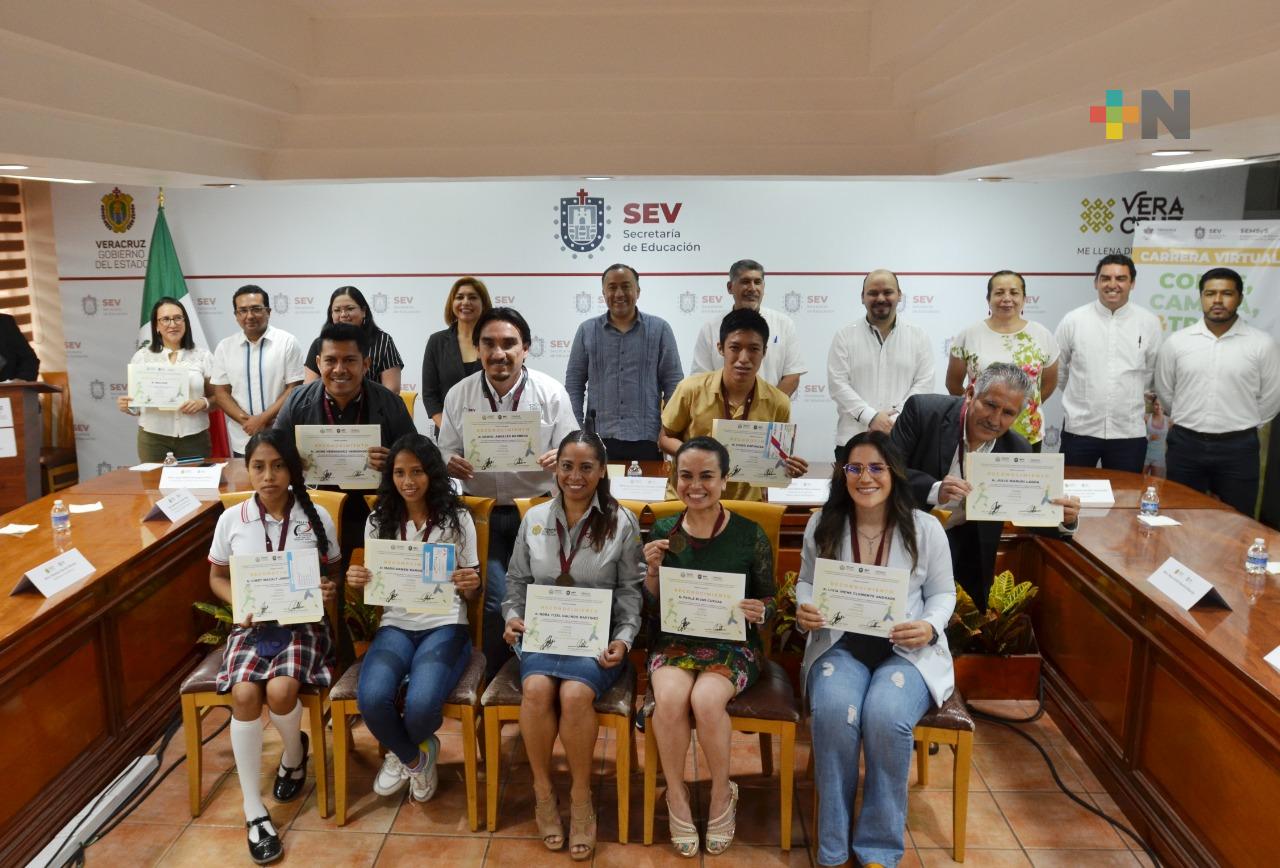 Premian a ganadores de Carrera Virtual 5 km de SEV