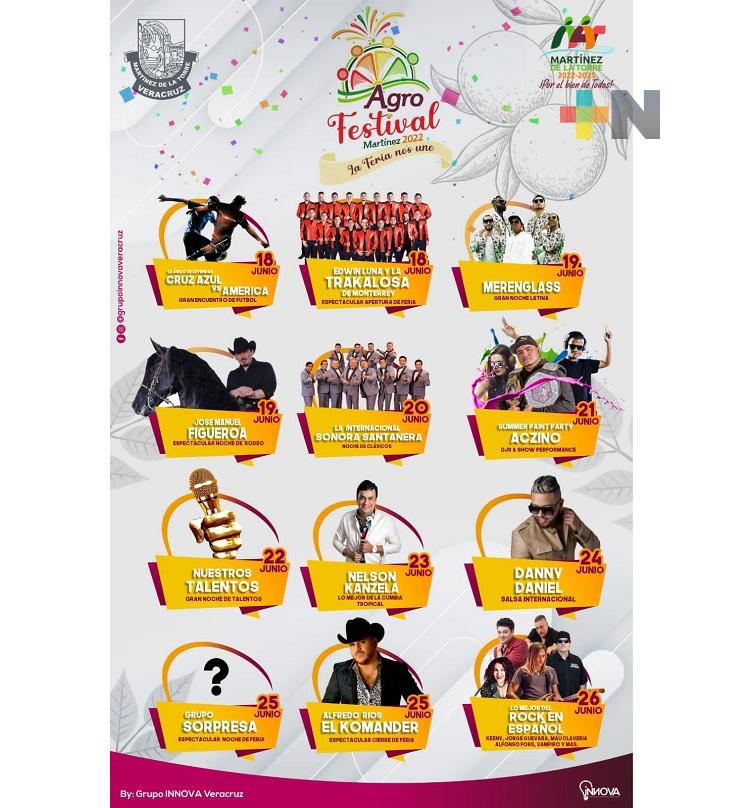 Presentan cartelera del “Agro Festival Martínez de la Torre 2022”