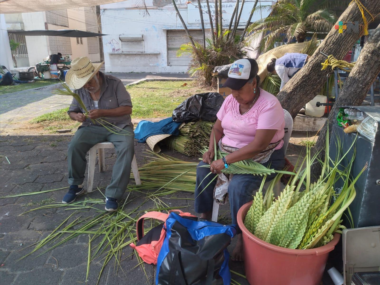 Llegan vendedores de palma al municipio de Veracruz