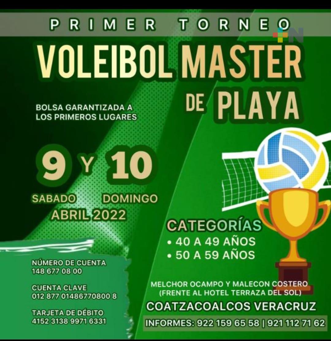 Coatza tendrá primer torneo de Voleibol Master de Playa
