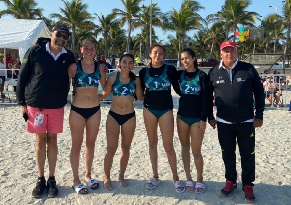Veracruz avanza con tres equipos a voleibol playero de Juegos Conade