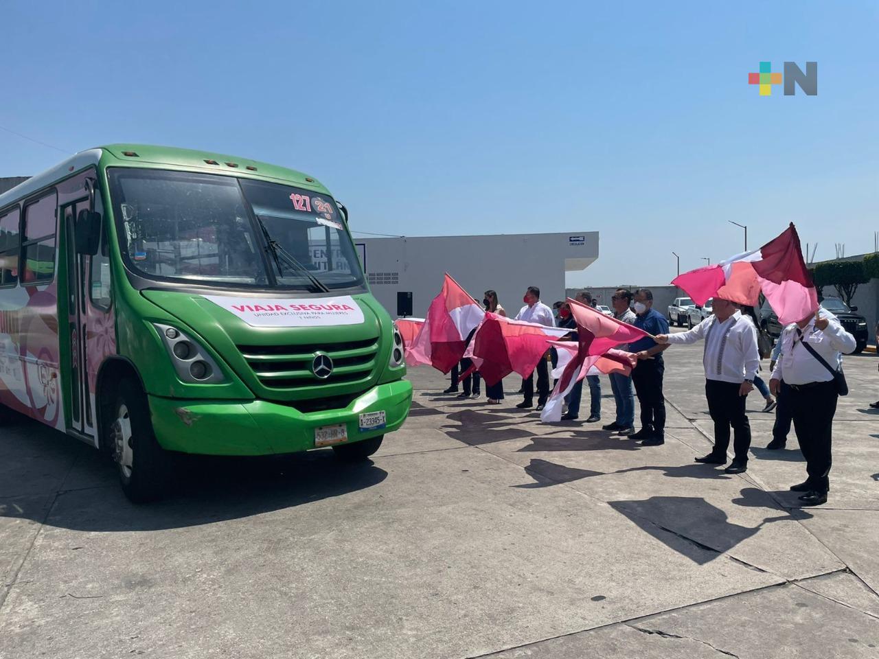 Entra en operación Transporte Mujer Segura, en región Altas Montañas