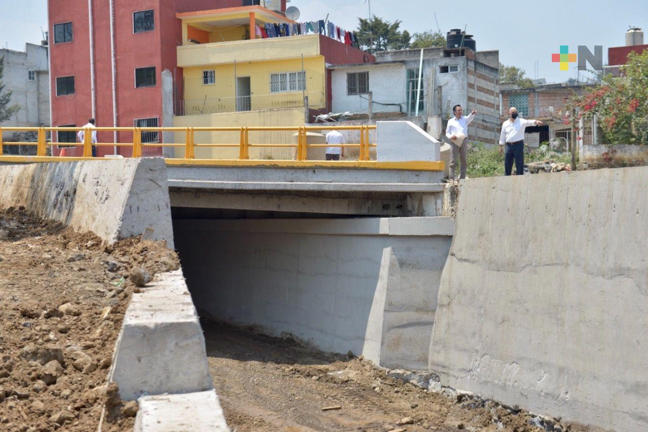 Gobierno estatal supervisa sistema de colectores pluviales en Xalapa