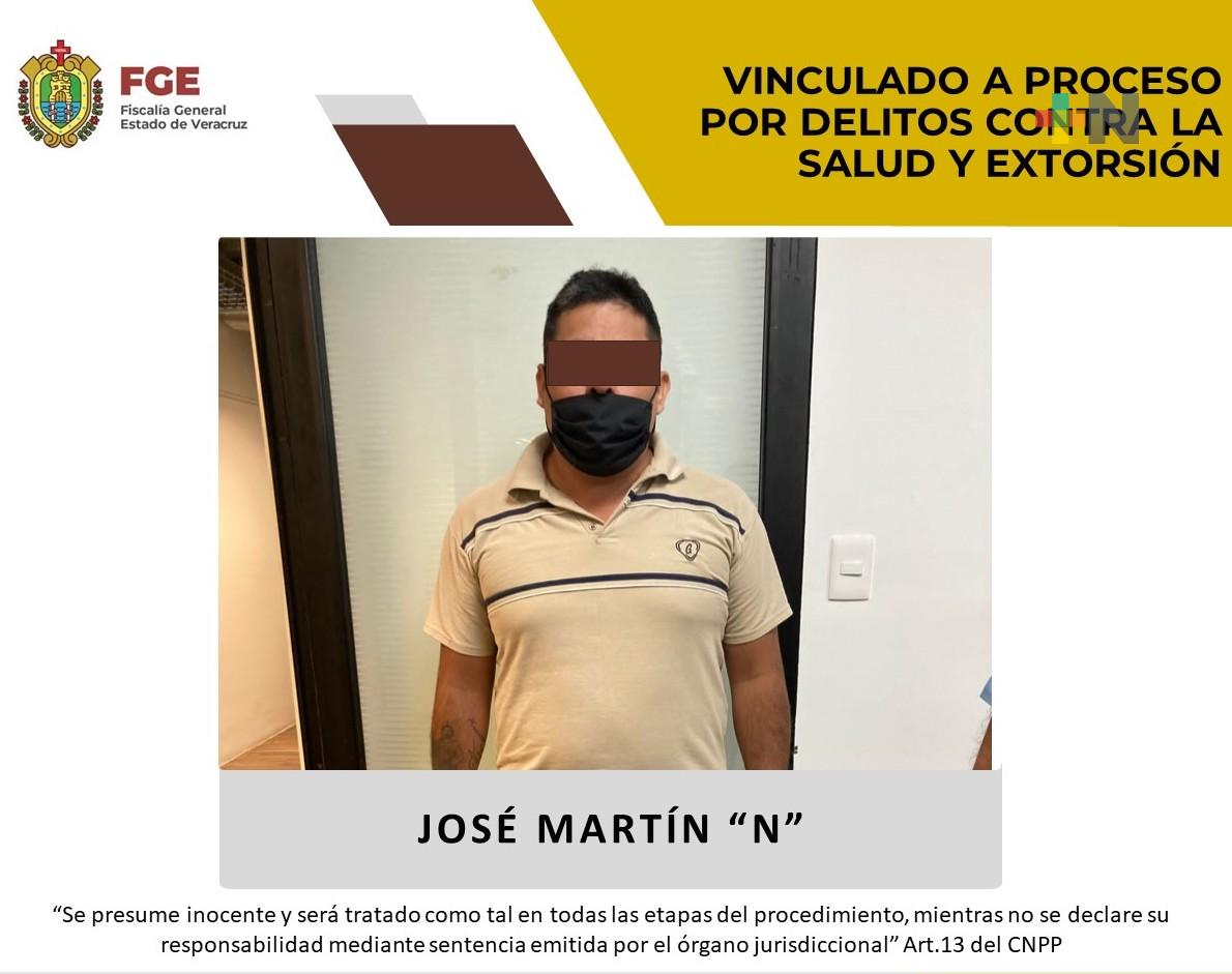 José Martín «N» es vinculado por delitos contra la salud y extorsión