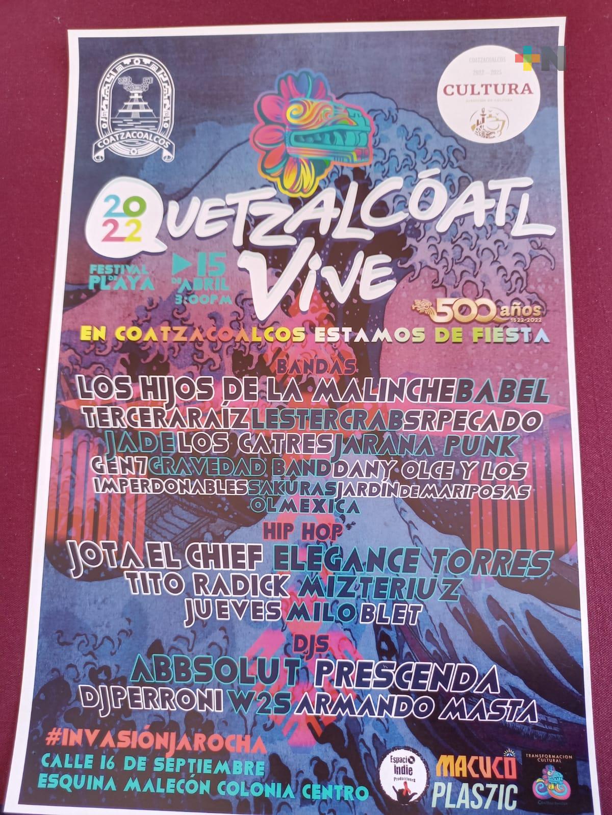Habrá Festival musical «Quetzalcóatl Vive» en Coatza