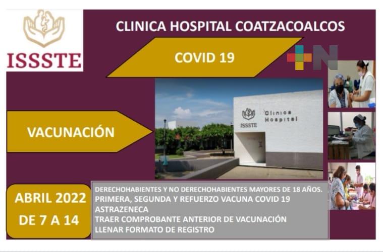 Aplicarán en ISSSTE-Coatza vacuna contra Covid-19 a no derechohabientes