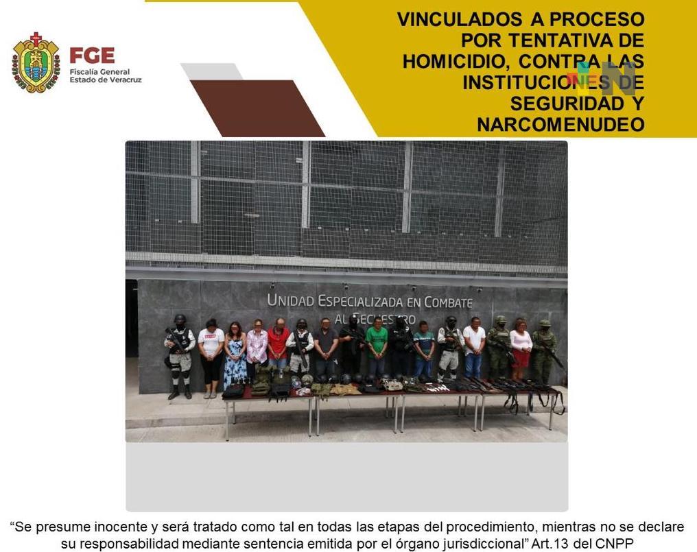 FGE obtiene vinculación a proceso en contra de nueve detenidos en cateo