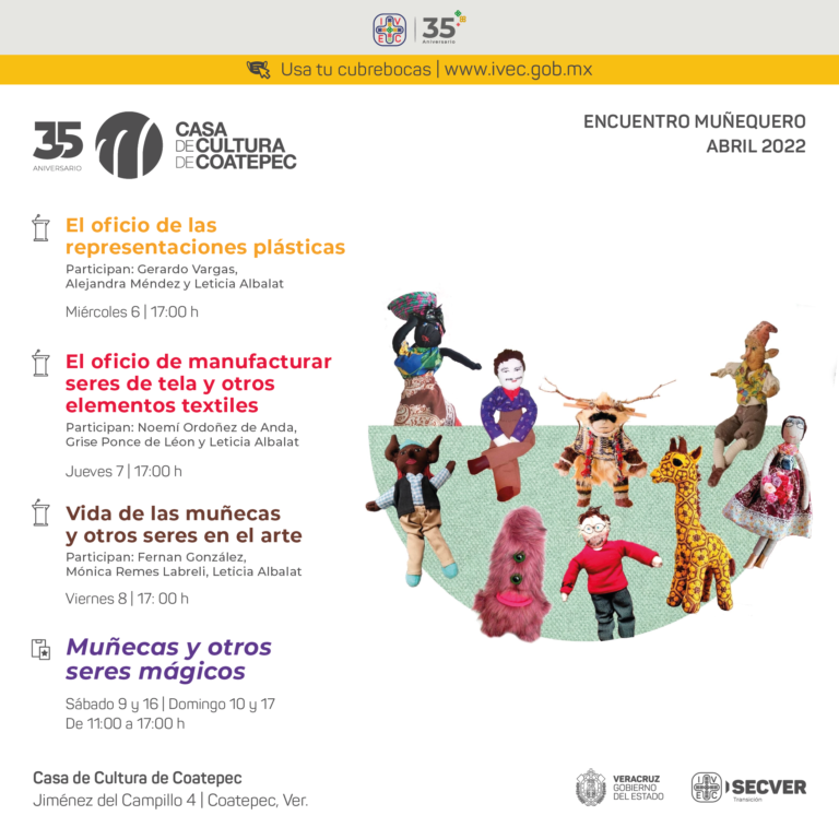 Invita Casa de Cultura de Coatepec al Primer Encuentro Muñequero