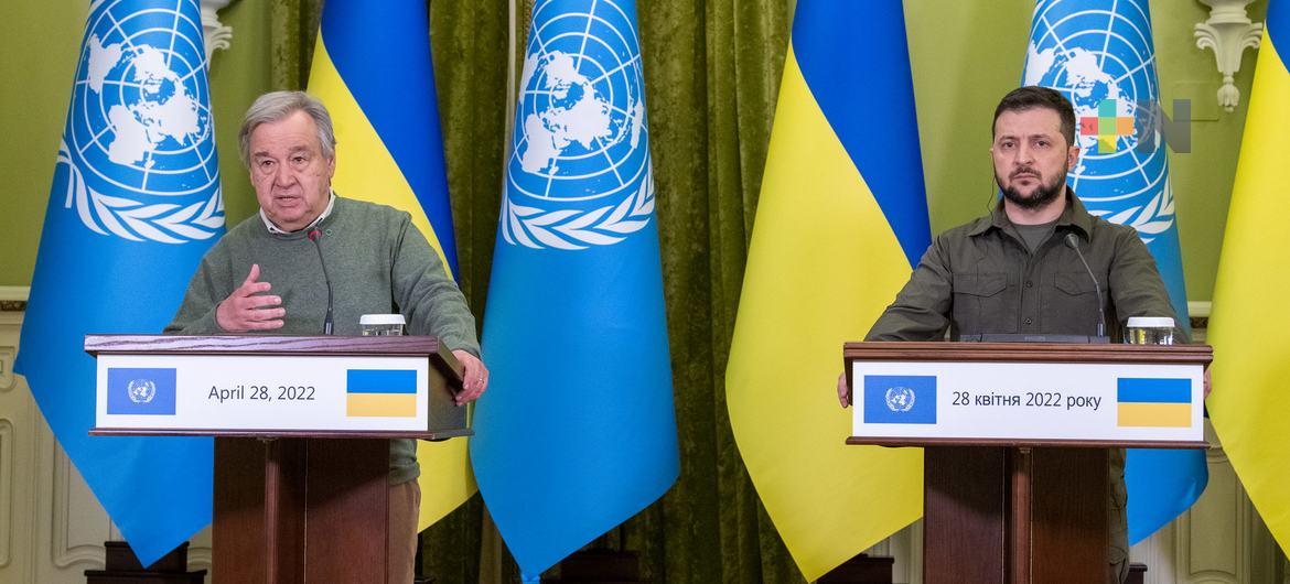 “El mundo os ve», dice Guterres a los ucranianos, prometiendo aumentar el apoyo de la ONU
