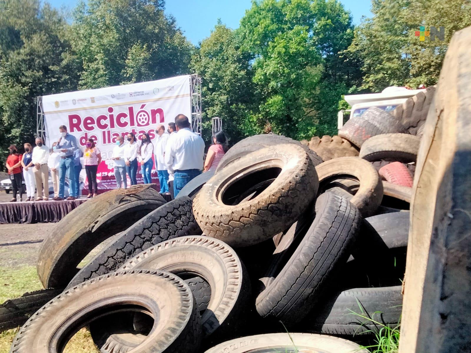 Inicia reciclón de llantas en Banderilla