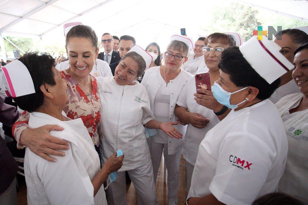 Anuncia Claudia Sheinbaum mejoras de trabajo y basificación de enfermeras y enfermeros en Ciudad de México