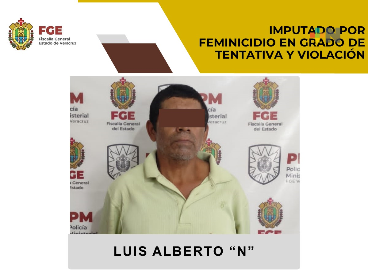 Imputado por los presuntos delitos de feminicidio en grado de tentativa y violación
