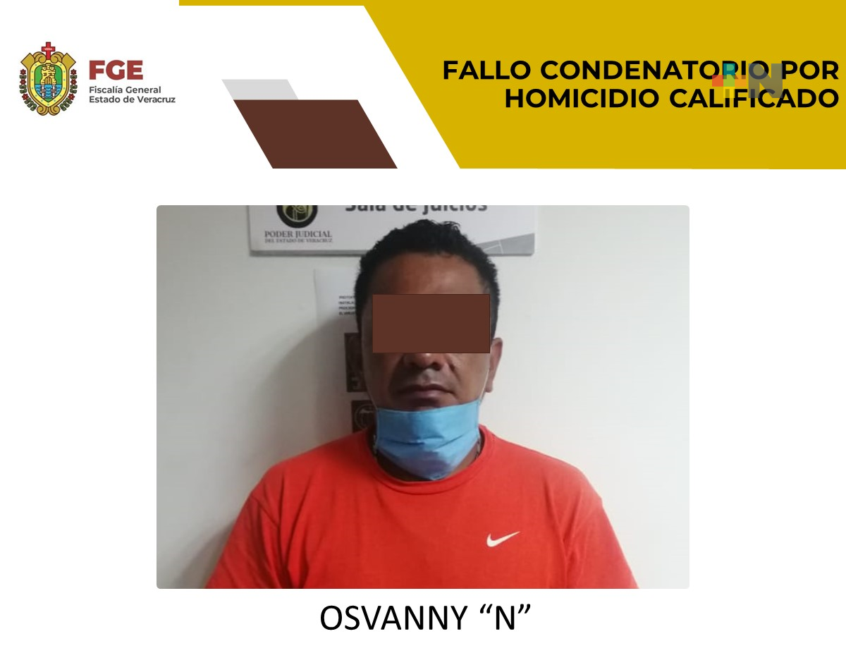 Obtiene Fiscalía fallo condenatorio por homicidio calificado en zona centro