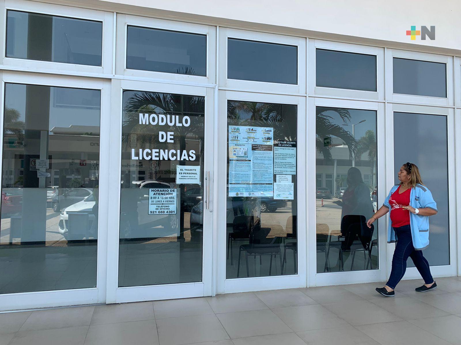 Entra en operación segundo módulo de licencias de Coatzacoalcos