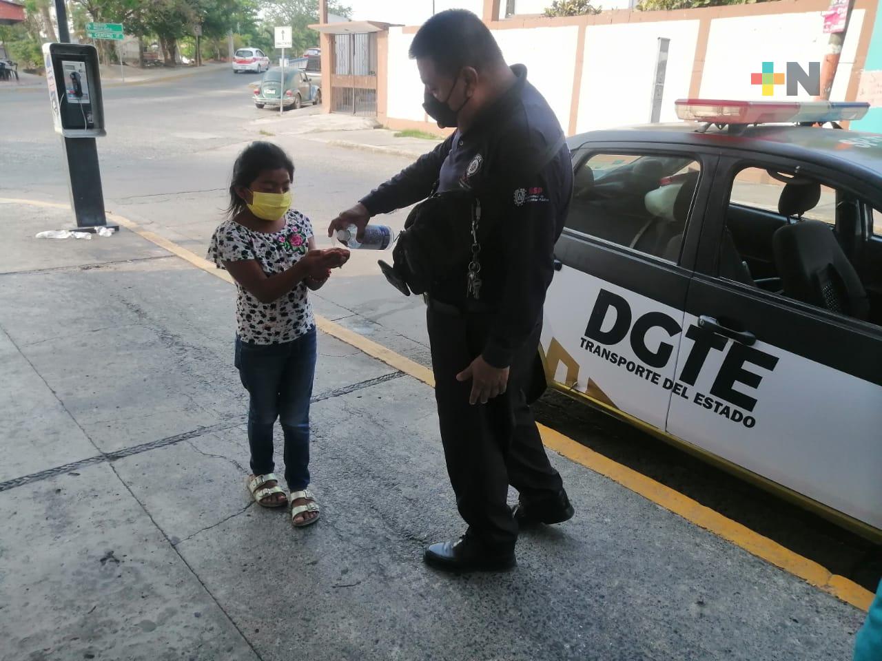 Delegación de Transporte continúa aplicando protocolos de salud en favor de tuxpeños